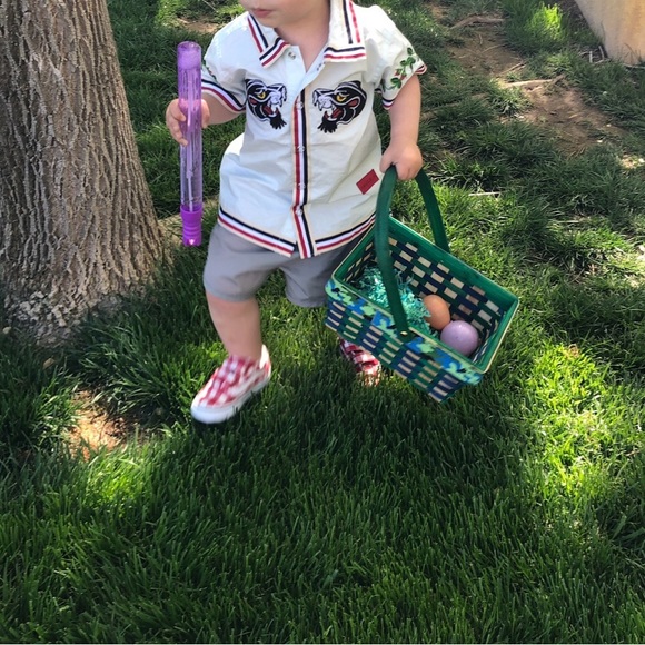 Haus of Jr Gucci style button down shirt. 1-2T. - Picture 3 of 3